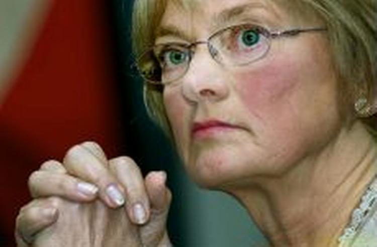 Pia Kjærsgaard lægger ikke fingrene i mellem, når hun kritiserer Brian Mikkelsen. - Foto: Camilla Stephan 