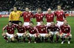 Det danske landshold i Athen. VM-kvalkampen blev tabt 1-2. - Foto: Jens Dresling 