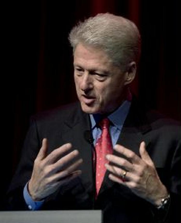 Clintons møde med Fogh gik langt over tiden. - Foto: Jens Dresling 