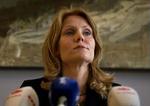 Helle Thorning-Schmidt utilfreds med regeringens finansiering af modellen for Furesø Kommune.- Foto: Finn Frandsen 