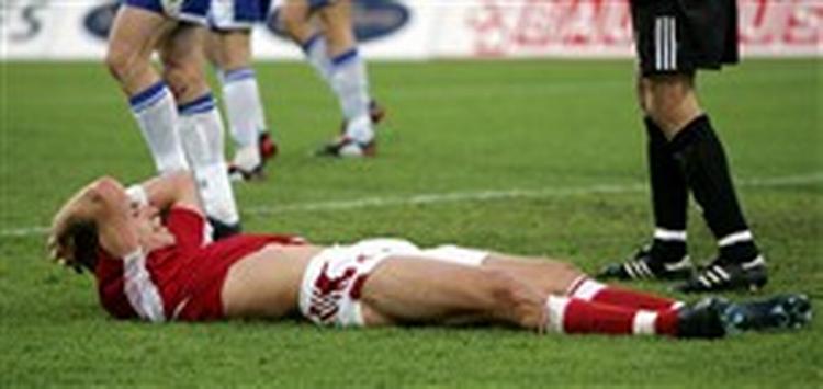 Søren Larsen ærgrede sig efter sin afbrænder mod Finland. - Foto: Lars Poulsen 