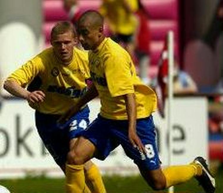 Herfølges U21-svensker Billy Berntsson (t.h.) spillede allerede i Superligaen i sidste sæson. - Arkivfoto: Jens Dresling. 