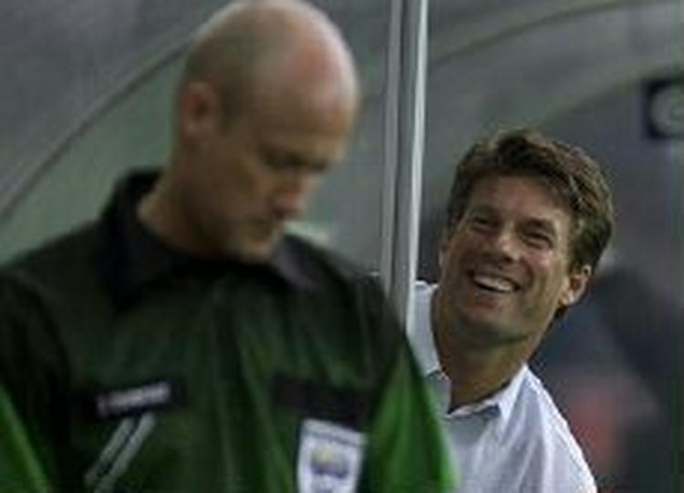 Suppercuppen var Laudrups debut som træner for Brøndby. Holdet vandt 1-0 over OB. - Arkivfoto: Jesper Stormly Hansen 