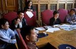 Tirsdagens møde var indkaldt af Venstres Heidi Wang (i midten), der er medlem af Københavns Borgerrepræsentation. - Foto: Klaus Holsting 