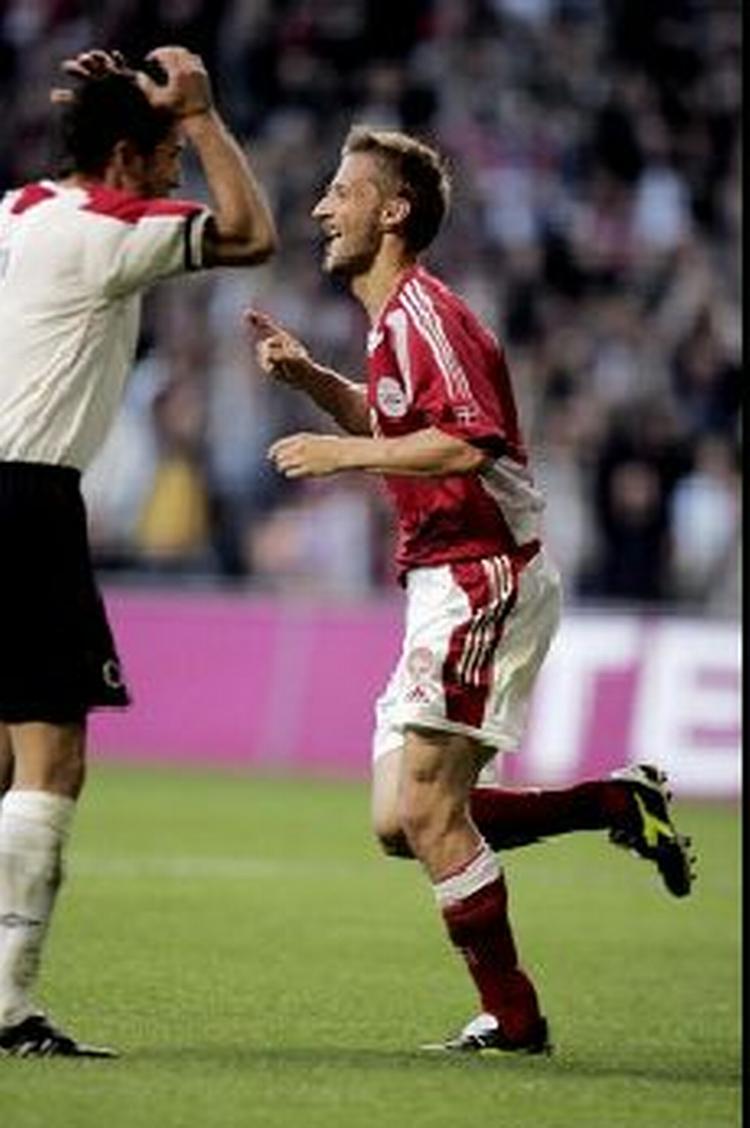 Martin Jørgensen scorede det sidste mål for Danmark. - Foto: Thomas Borberg 