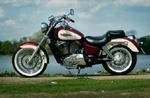 Motorcykler - som denne Honda VT 1100 American Classic Edition - går som varmt brød. - Arkivfoto: Anders Birch 