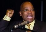 Jacob Zuma i en tale til parlamentet. - Arkivfoto: AP 