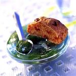 Mars-ret 1: Marsbrød og marmelade af grønne tomater. Grundingredienserne er hvede og tomater, der skal dyrkes på Mars. Retten er en perfekt kombination af smagen af hvede samt den sødt syrlige smag af tomat. 