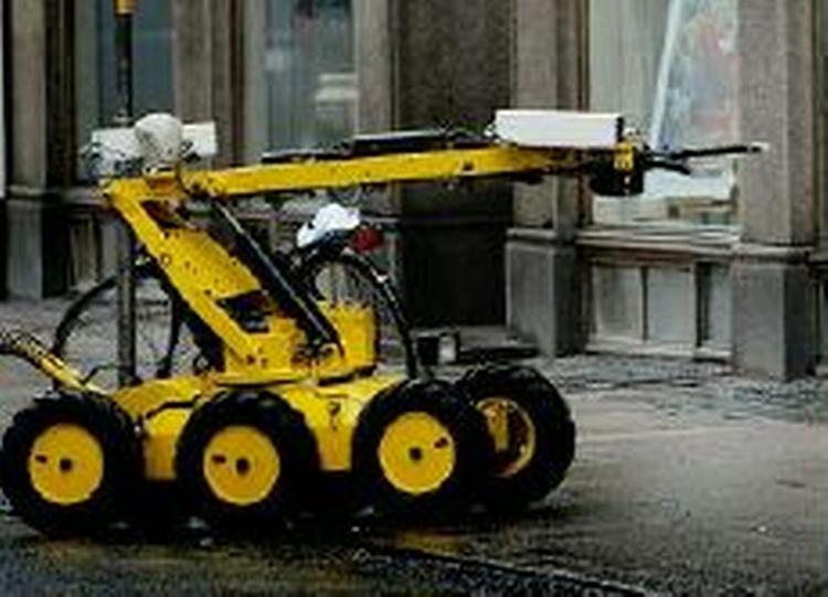 En bombelignende genstand skabte panik på Slagelse Politigård. - Arkivfoto: Claus Lunde 