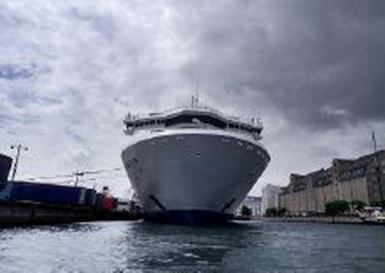 Oslo-båden ligger ved kaj i København. - Arkivfoto: Peter Hove Olesen 