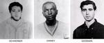 Michael Schwerner, Ben Chaney og Andrew Goodman på en efterlysningsplakat fra 1964. - Arkivfoto: AP 