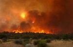 Branden i Utah, hvor der er rapporteret om flammer op til tre meters højde. - Foto: AP 