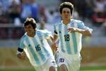 Messi (nummer 18) og Cardozo er klar til VM-finalen. - Foto: AP. 