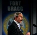 Præsident Bush vil stadig ikke sætte dato på for de amerikanske soldaters tilbagetrækning fra Irak. - Foto: AP 