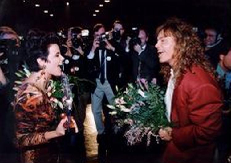 I 1992 vandt Kenny Lübcke og Lotte Nilsson grand prixet i Aalborg med sangen 'Alt det som ingen ser'. - Arkivfoto: Morten Bjørn Larsen 