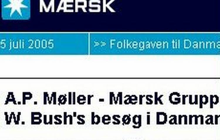 En falsk webside hævder, at den er en folkegave og tilhører A.P. Møller - Mærsk. Det er fusk. Siden oplyser da også, at alle rettigheder er 'reversed' og ikke som normalt 'reserved'. - Foto fra webside 