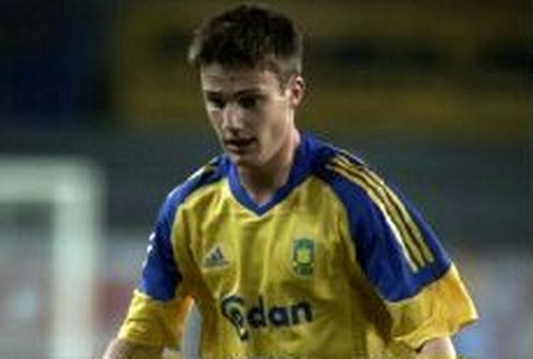 Mads Jørgensen sikrede med et smukt mål Brøndby det ene point mod FCK. - Arkivfoto: Finn Frandsen 