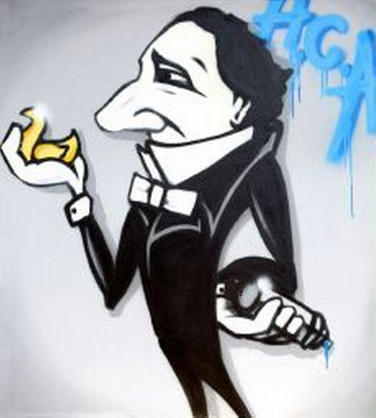 Grafitti-kunstnere fortolker den store danske digter. - PR-foto 