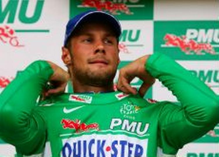 Tom Boonen, mens han stadig havde den grønne trøje. - Foto: AP 