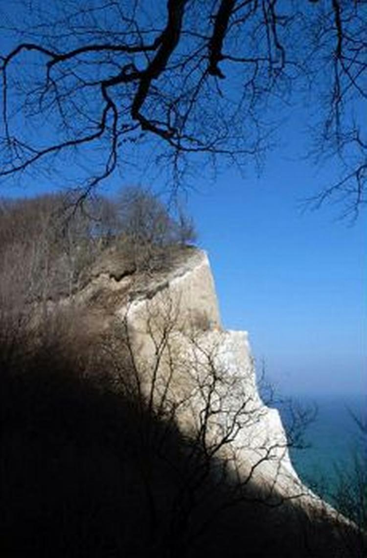 Den berømte kridtklint, der troner 130 meter over Østersøen, er en af Danmarks største turistattraktioner. - Foto: Kim Agersten 