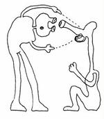 MUTANT? Der hviler et skær af Ionesco over en del bidrag i Mutant. Også på billedsiden, hvor kunstneren Jørgen Michaelsen er stærkt repræsenteret.   Illustration fra Mutant nr. 4: Jørgen Michaelsen 