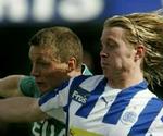Fredrik Berglund misbrugte en række chancer, men scorede dog reduceringsmålet for Esbjerg. - Arkivfoto: Lars Skaaning 