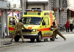 Den stjålne ambulance som filmen drejer om. - PR-foto 