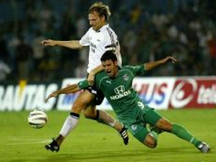 Hoftun i aktion for Rosenborg mod Maccabi Haifa. - Arkivfoto: AP 