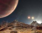 Sådan ville udsigten - måske - se ud fra den nyligt opdagede planet. - Kunstnerillustration: NASA/JPL-Caltech 