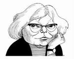Inger Christensen. - Tegning: Anne-Marie Steen Petersen 