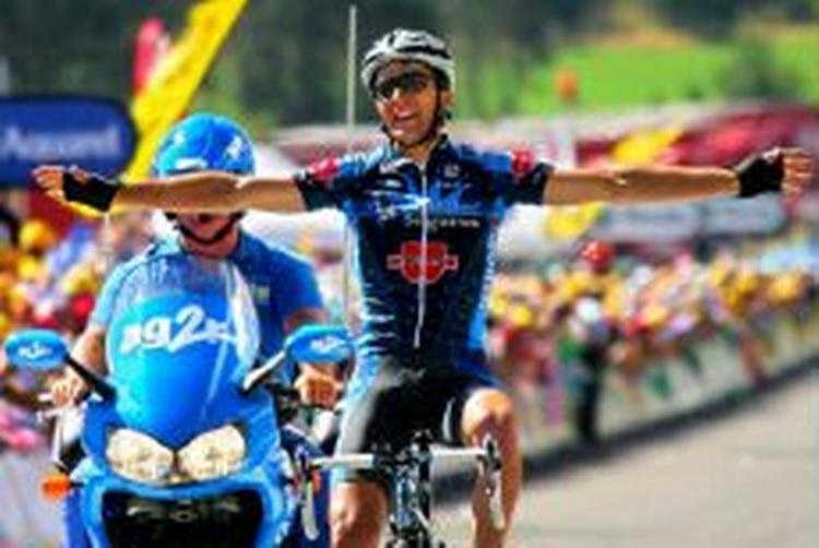 Liberty Seguro-rytteren Marcos Serrano vandt dagens etape. - Foto: AP 