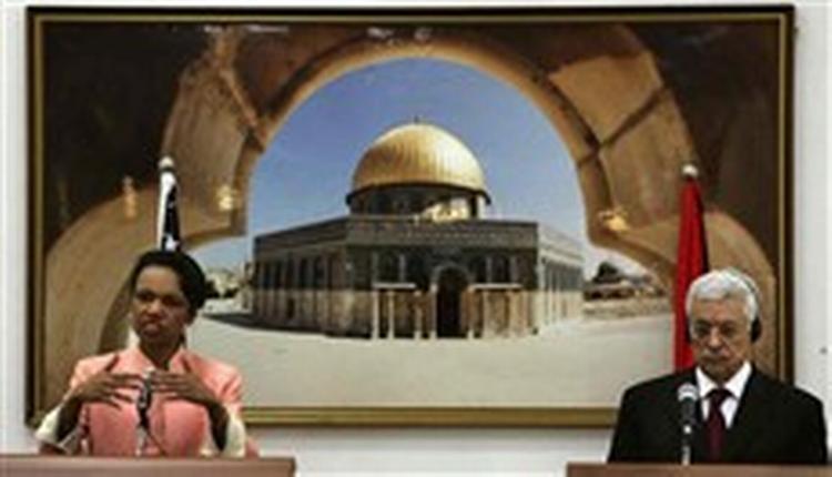 Condoleezza Rice har drøftet Gaza med Mahmoud Abbas. - Foto: AP 