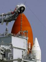 Tirsdag eftermiddag letter Discovery formentlig fra Kennedy Space Center ved Orlando. - Foto: AP 