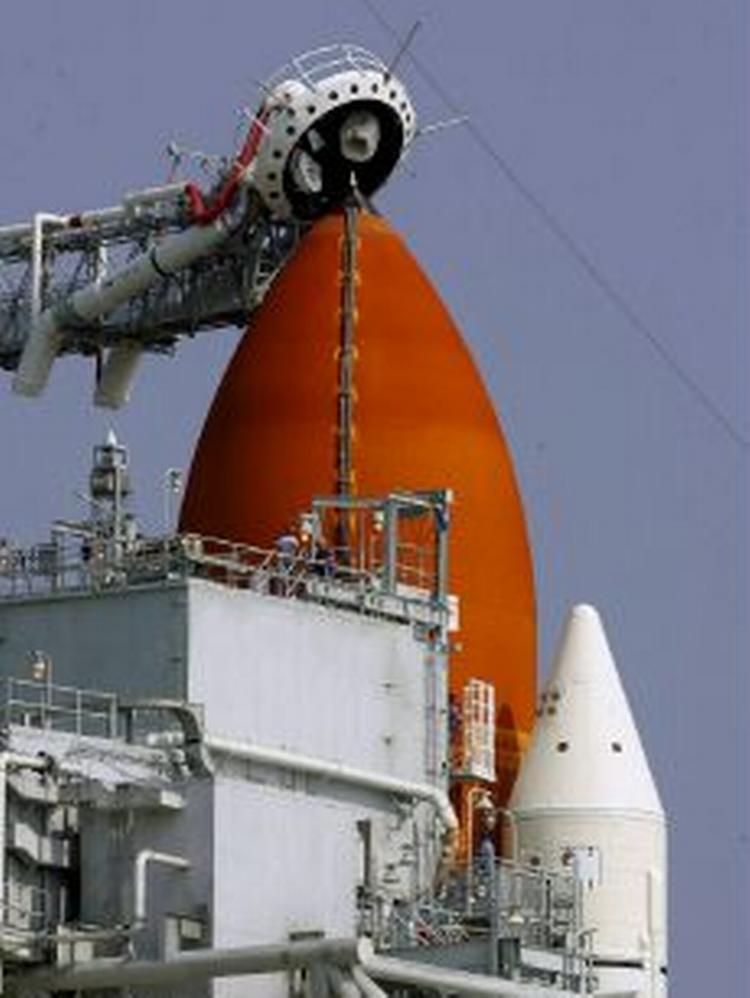 Tirsdag eftermiddag letter Discovery formentlig fra Kennedy Space Center ved Orlando. - Foto: AP 
