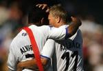 FC Københavns to målscorere, Santos og Allbäck. - Foto: Jens Dresling 