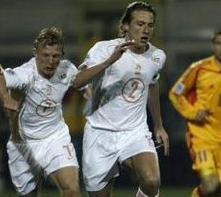 Kromkamp (nummer 2) i kamp for Holland. - Arkivfoto: AP. 