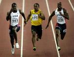 Gatlin yderst til venstre var suveræn i finalen. - Foto: Jens Dresling 