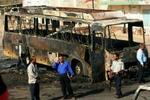 Tre bilbomber i Iraks hovedstad Bagdad understreger behovet for en forfatning. - Foto: AP 