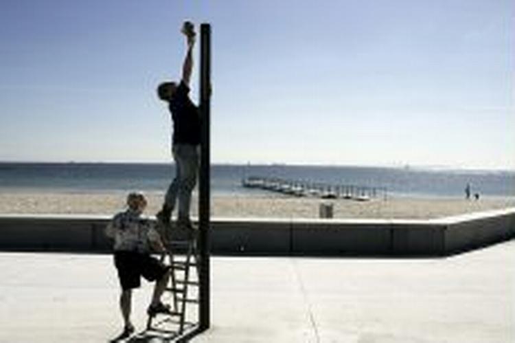 Amager Strandpark - der pyntes op til indvielsen. - Foto: Thomas Borberg 