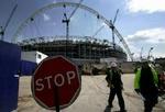 Byggepladsen Wembley 13. maj, 2005. - Arkivfoto: AP. 