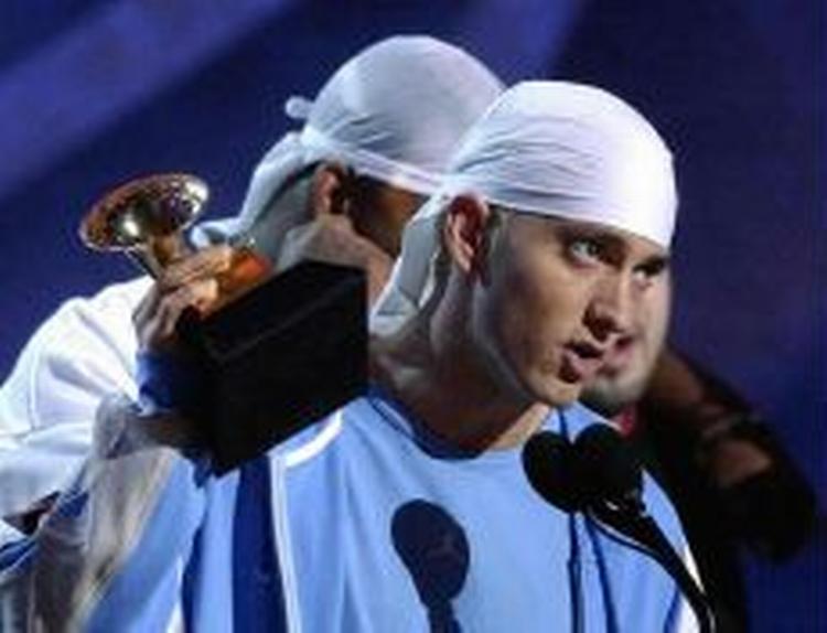 Eminem modtager en Grammy i 2003. - Arkivfoto: AP 