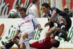 Thomas Rasmussen i kamp for Rostock. - Arkivfoto: AP 