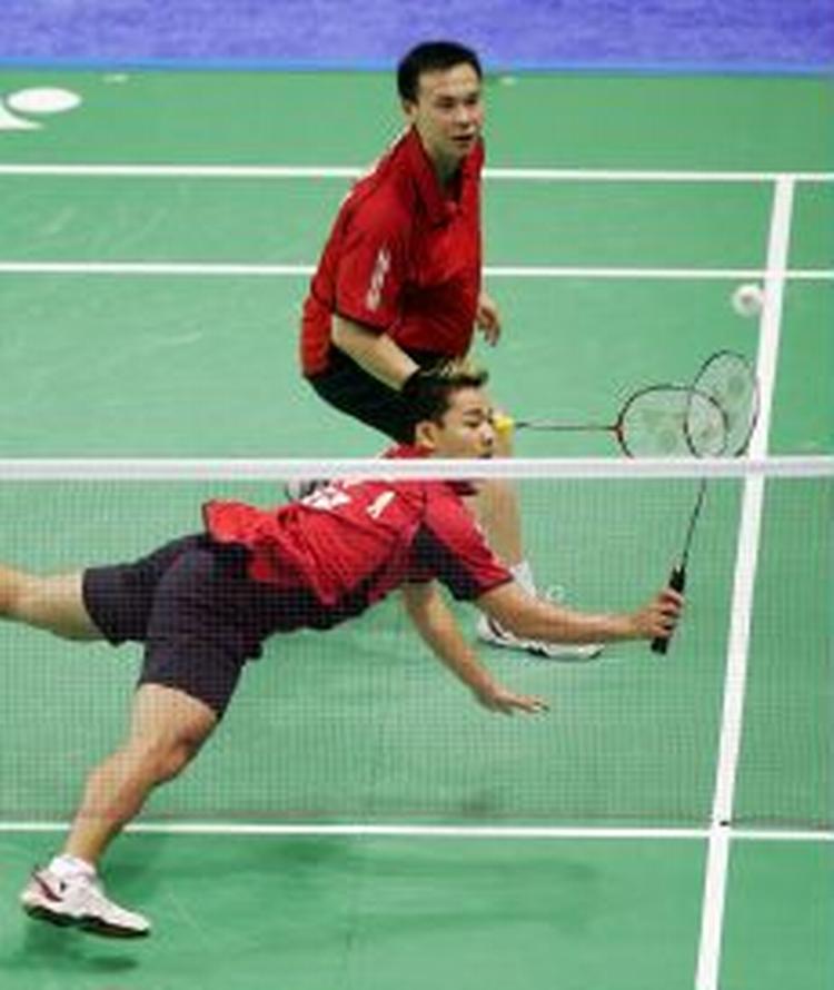 Amerikanerne Howard Bach og Tony Gunawan vandt VM-guld. - Foto: AP 