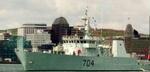 Det canadiske krigsskib, The Shawinigan, er på vej mod Hans Ø - Foto: Royal Canadian Army 