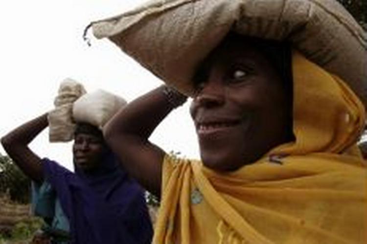 Kvinder i Niger får fødevarehjælp. Men Læger uden Grænser mener, at alt for mange mennesker dør på grund af FN's langsomme reaktion på sultkatastrofen. - Foto: AP 