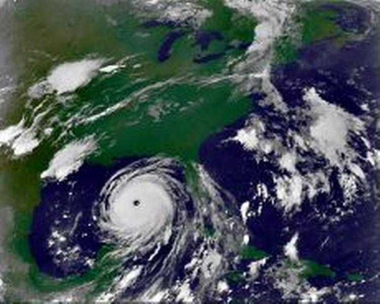 Orkan Katrina i en position syd-sydøst for Mississippi-flodens munding. - Foto: AP 