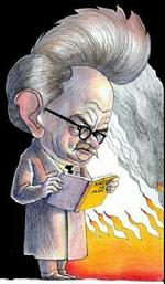 Elias Canetti. - Tegning: Anne-Marie Steen Petersen 