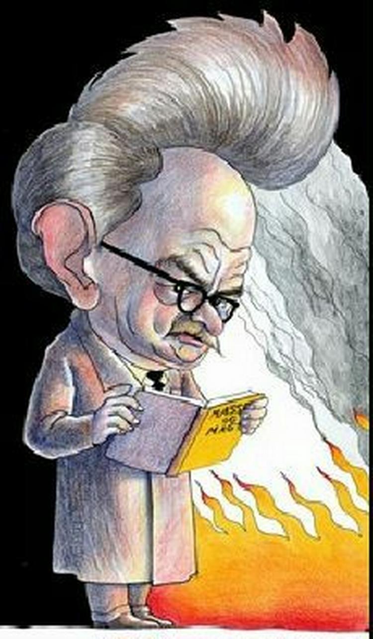 Elias Canetti. - Tegning: Anne-Marie Steen Petersen 
