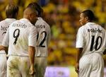 Robinho (10) og Ronaldo (9) var ophavsmænd til Raúls sejrsmål i søndags. - Foto: AP. 