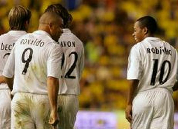 Robinho (10) og Ronaldo (9) var ophavsmænd til Raúls sejrsmål i søndags. - Foto: AP. 